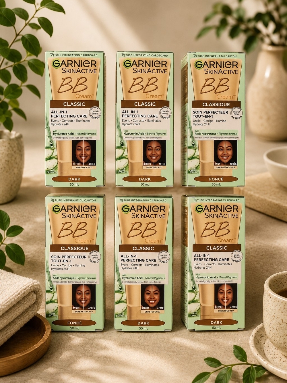 Garnier BB Cream Classic Dark Bundle of 6 Vegan 50ml NWT